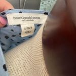 Beach Lunch Lounge Blue Polka Dot Wrap Dress Size Small Midi Photo 3