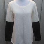 Saks 5th Avenue Saks fifth avenue cotton vegan leather sweater Photo 2