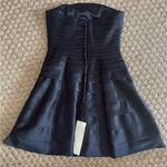 Cache 🌈NWT VINTAGE  Womens Black Strapless Mini A-Line Dress, Size 12 Photo 2