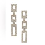 Ettika CRYSTAL RECTANGLE CHAIN LINK 18K GOLD PLATED EARRINGS, $70 Photo 2