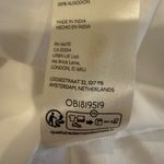 Anthropologie PILCRO  The Tatum Flutter Sleeve Henley Blouse White Poplin NWT Photo 9