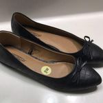 Seychelles  Wide Women’s Mia Faux Leather Vegan Reptile Black Bow Pointed Flats Photo 0