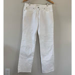 Eileen Fisher High Waist Slim Leg Jeans in White Made in Portugal Photo 5