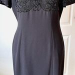 Vintage MARIANNA Embellished Beaded Black Formal Sheath Dress Size 6 Photo 0