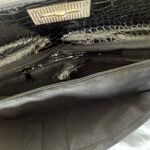 Faux Crock Leather Clutch Gold Photo 3