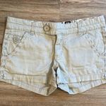 Vintage Y2K Low Rise Indie Khaki 2000s Cargo Mini Shorts Size 10 Photo 2