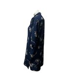 Equilibrio Italia Women's M Blue Floral Knee Length Shirt Dress Size L Photo 10
