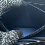 None Long Textured Wallet Navy Blue GUC Photo 5