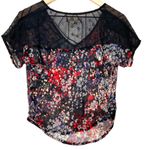 Staring At Stars Sheer Floral Lace Top Photo 2