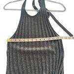 Dissh Goldie Slate Marle Midi Dress Halter Ribbed XL Grey Stretch linen Blend Gray Photo 8
