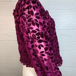 Torrid Wine Velvet Smocked Blouson Sleeve Crop Top, Size 4 Photo 7