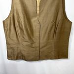 Lafayette 148 New York Size 16 Vest Gold Silk Sleeveless Career Top Dressy 1290 Photo 5
