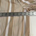 Liz Claiborne  Striped Top Women’s Lg Tan White Puff Pleated Sleeve Soft Office Photo 6