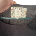 Element Women's Size‎ Medium Black Crochet Semi Sheer Long Sleeve Shirt Photo 2