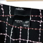 Alfani  Art Blossom Checkered Culotte Pants Size 4P Photo 9