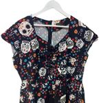 I Hot Plus Size 4XL Black Fit & Flare Dress Skulls Y2K Grunge/Goth Photo 2