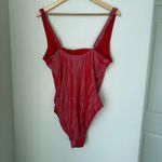 YITTY Shaping Swim Luxe Waist Cinching Shimmered Drop-Red Gorg/Silver Size 2X Photo 1