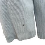Helmut Lang  Sweater Wool Cashmere V-Neck Ribbed Baby Blue‎ Size Medium Photo 3