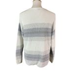 Gentle Fawn  Gray Ombre Stripe V Neck Sweater Soft Knit Pullover Small Classic Photo 1