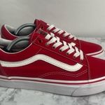 Vans Old Skool Canvas Red White Unisex Shoe Size 7 or 8.5 SKU#24388 Photo 1