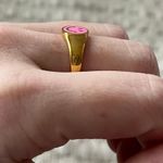 Beaded by Meg Waterproof Pink Smiley Face Ring Size 6 Photo 2