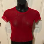 Forever 21 Sheer red top Photo 0