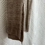 Eileen Fisher 100% Linen Tan Split Hem Tunic Short Sleeve Size Small Photo 2