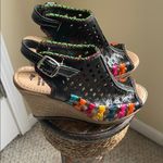 Artesian Pink and Black Platform Sandals Size 7 Photo 2