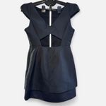 Halston Heritage  Little Black Cotton and Silk Blend Dress Size 4 Photo 3