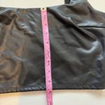 EXPRESS Black Faux Leather Square Neck Crop Top Tank Body Contour Size M Party Photo 5