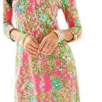 Lilly Pulitzer  Palmetto Dress Short V-neck
Henley T-shirt Dress Pink Size XS Photo 0