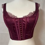 Victoria's Secret  Burgundy Lace Bustier Photo 5