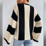 SheIn  ColorBlock Stripe Bell Sleeve Sweater Photo 1