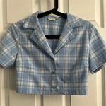 Brandy Melville Plaid Button Down Crop Too Photo 1