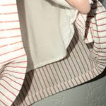 Skies Are Blue White Pink Vertical Stripe High Rise Fabric Shorts Size Medium Photo 4