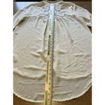 Hint of Mint  Button Down Blouse Size Large Crocheted‎ Back Peasant Cottagecore Photo 6