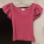 Dry Goods  Pink Ruffle Top Photo 0