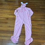 Jenni  (Macy’s) Womens Bunny Ears Footed Pajamas/Onesie, Sz Medium Photo 1