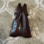 Salvatore Ferragamo  Brown Leather Croc Loafers size 8.5 Photo 5
