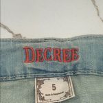 Decree  Sky Blue Frayed Jean Shorts Photo 1