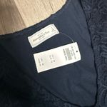 Abercrombie & Fitch Top Womens S Floral Lace Overlay V-Neck Long Sleeve Blue Photo 1