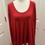 Free People  Malibu Thermal Top medium red V-Neck Long Sleeve Pullover Women Photo 0