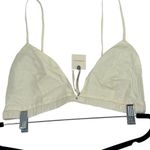 Anthropologie NWT AnthropologieHanky Panky Satin Sleep Bralette in Ivory Photo 3