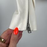 IRO Luigaspe White Soft Lamb Leather Biker Jacket Size 42 (Size 10) Photo 4