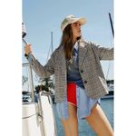 Free People NEW  Cali Plaid Blazer Dust Combo Photo 1