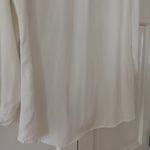 Soft Surroundings  White Pintucked Pleated Button Up Collared Blouse Size‎ Large Photo 10