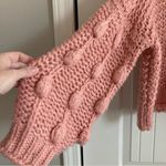 Jondie Womens Sweater Powder Pink S Cropped Balloon Sleeve Photo 4