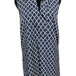 Pink Blush Maternity Print Sleeveless Shift Dress Blue Knee Length Pockets L‎ Photo 0