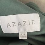 Azazie VERA
Eucalyptus A-Line V-Neck Pleated Mesh Dress Tea Length Size 14 Photo 7