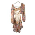 Showpo Ebonee Floral Mini Dress Cut Out Preppy Cottagecore Womens US 12 UK 16 Orange Photo 8